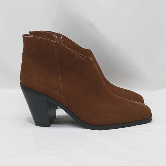 Jeffrey Campbell Kamet 2 Women's Suede Boots Size 11 Brown Square Toe Western - Picture 1 of 9